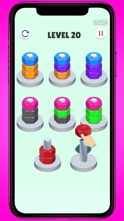 螺丝颜色排序游戏最新版图片1