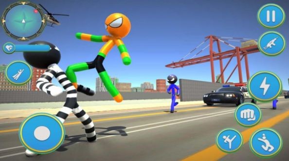 蜘蛛火柴人犯罪城安卓中文版 v1.0图1