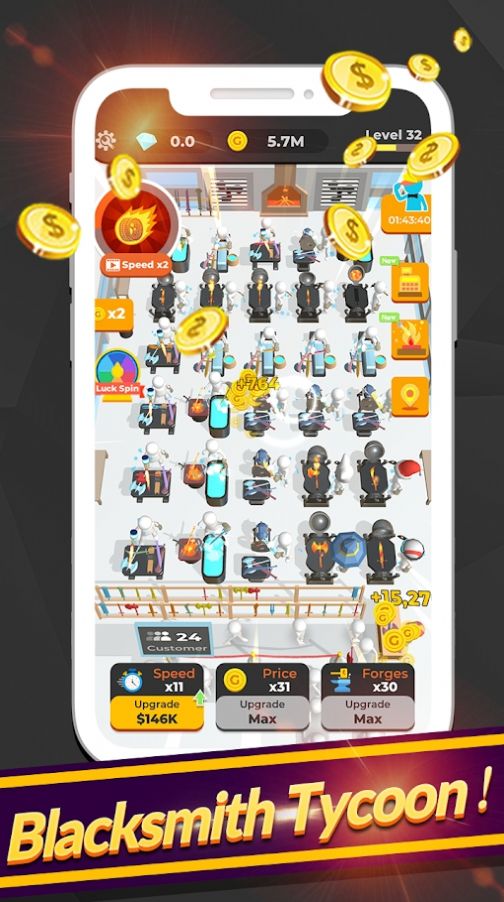 闲置铁匠铺刀剑兵器游戏图2