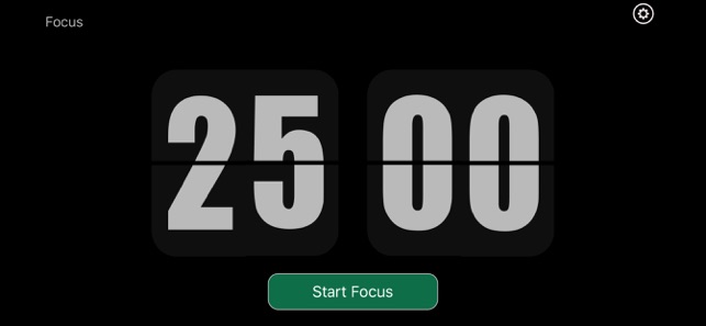 一个黑色全屏的计时器app图1