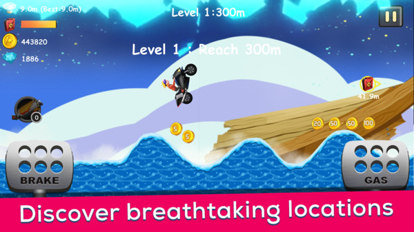 摩托冰山爬坡图1