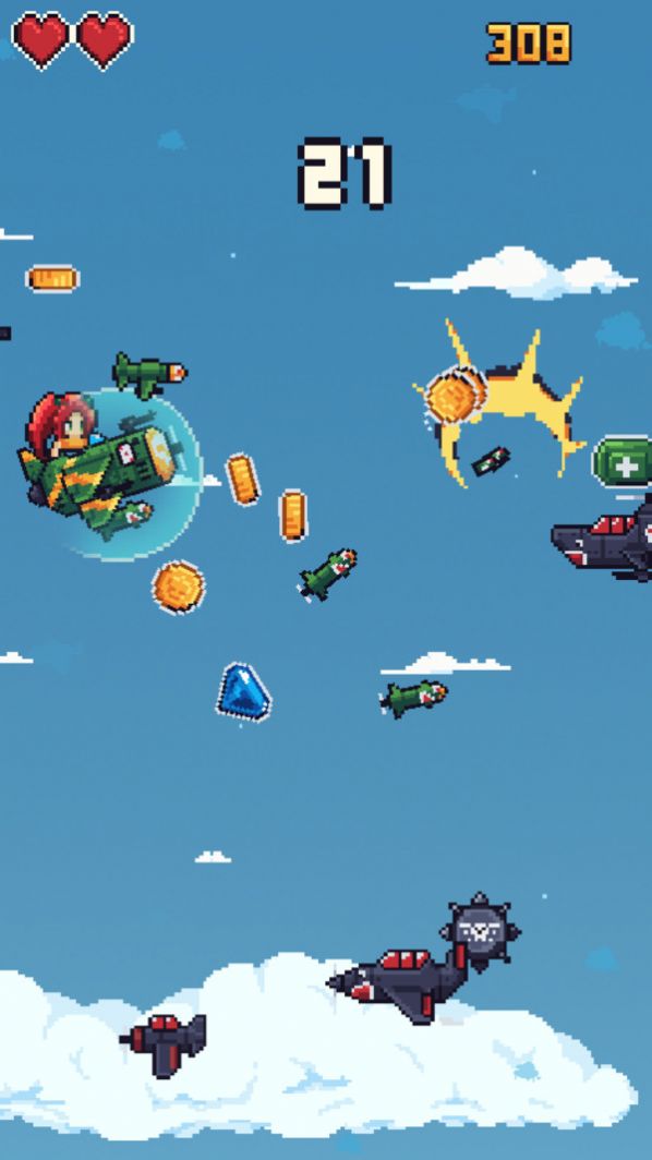 像素女孩飞机游戏安卓版  v1.0.4图1