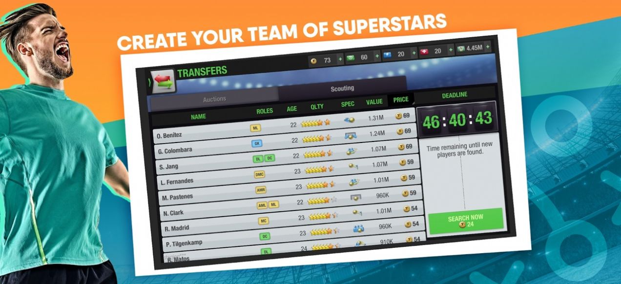 顶级阵容足球经理金币安卓版  v1.1.0图1