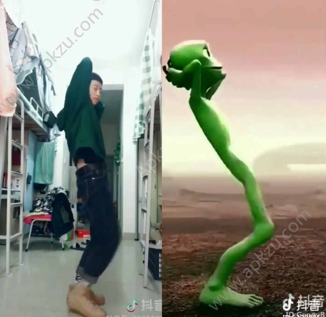 抖音火星人扭起来和青蛙尬舞视频图片1