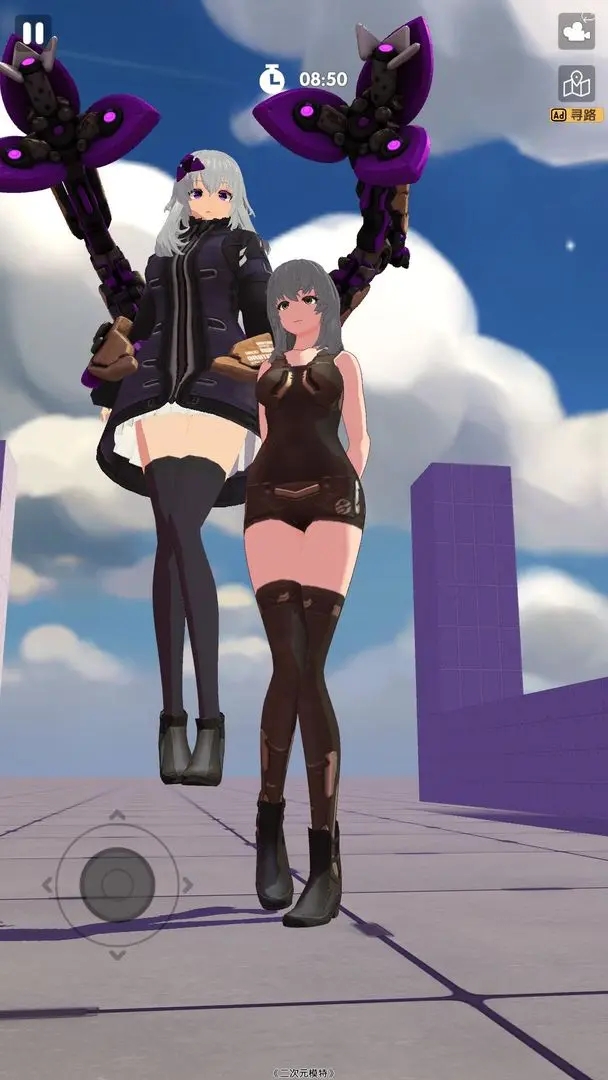 二次元动漫模特穿越迷宫的少女图5