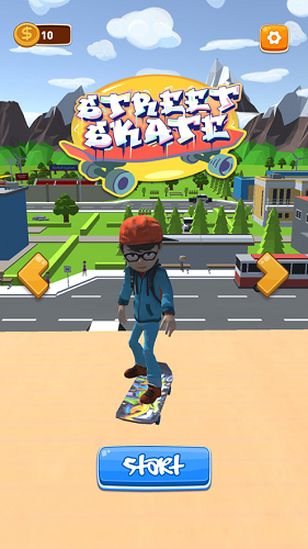 街头滑板高手3D游戏图1