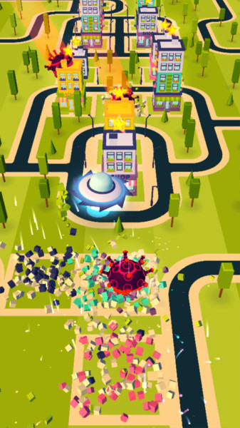 太空船粉碎城市图2