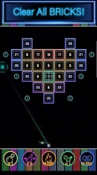 疯狂的球霓虹砖游戏图1