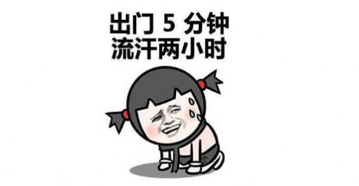 出门五分钟流汗两小时表情包图1