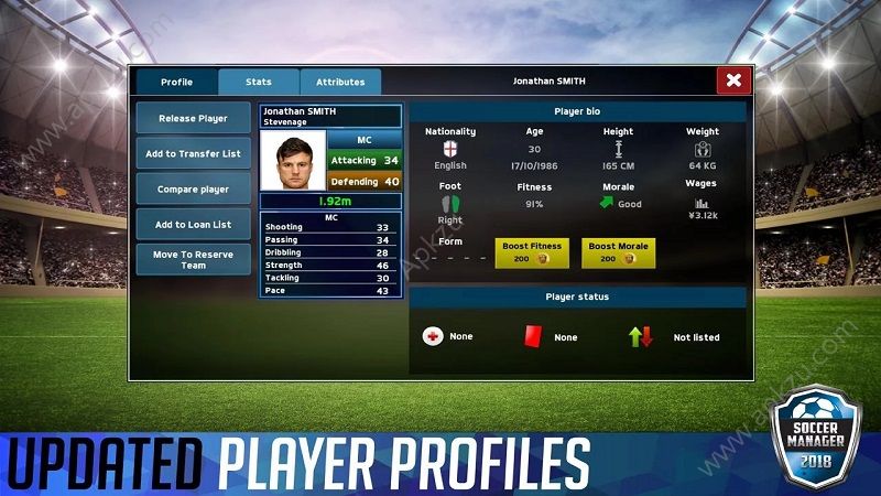 SoccerManager 2018汉化全球员能力版  v1.0图2
