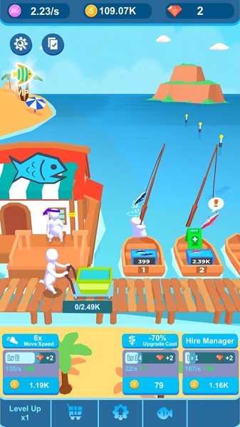 空转钓鱼者游戏安卓中文版（Idle Angler）  v1.0图1