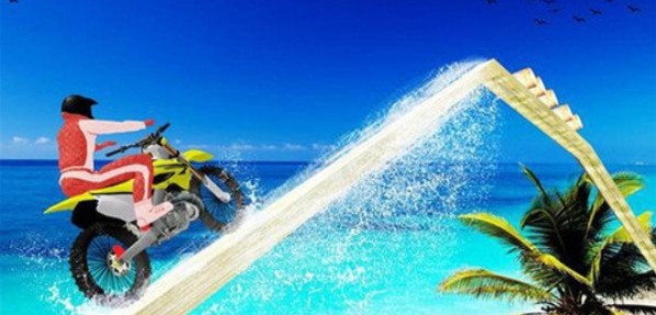 摩托车特技赛跑图1