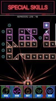 疯狂的球霓虹砖游戏图3