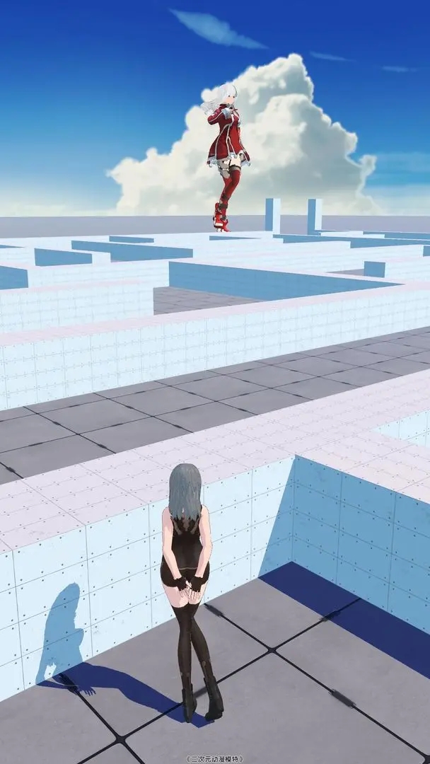 二次元动漫模特穿越迷宫的少女图4