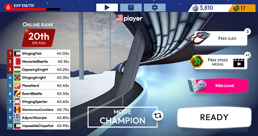 雪橇冠军仰卧比赛游戏官方版  v1.0.1图2