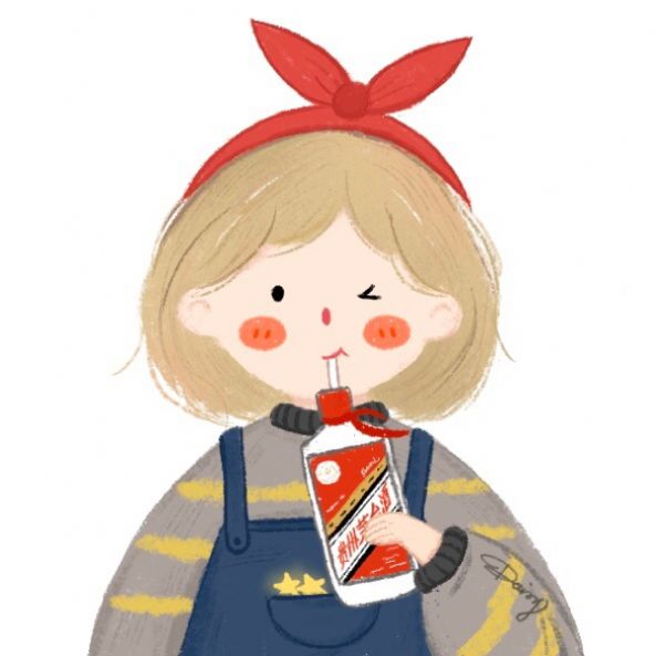 喝茅台的少女头像图片图2