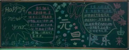 2021元旦黑板报图片大全图3
