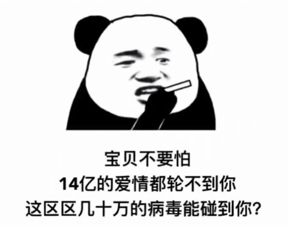 不要怕14亿的爱情都轮不到你这区区几十万的病毒能碰到你表情包图4