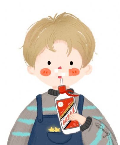 喝茅台的少女情侣头像图1