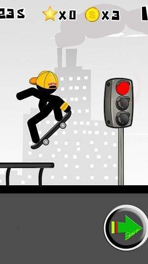 火柴人滑板特技安卓中文版游戏  v1.0图1