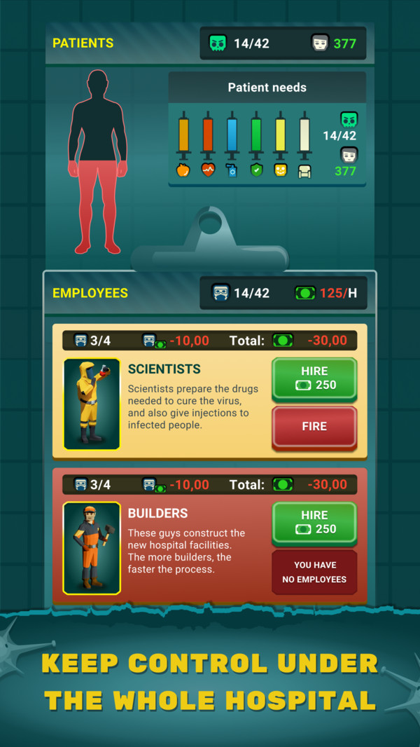 僵尸医院大亨游戏安卓手机版  v0.7图1