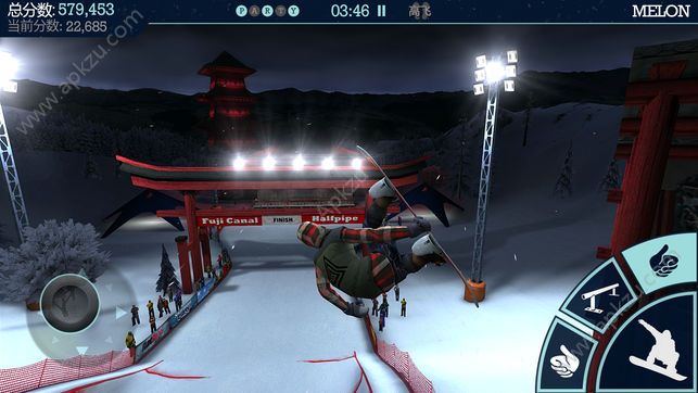 Snowboard Party金币安卓安卓版下载（自由式滑雪比赛）  v1.2.3图1