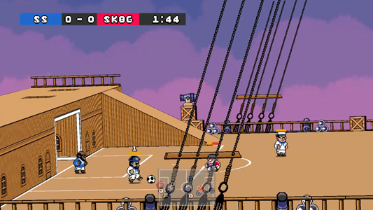 奇怪场地足球游戏图1