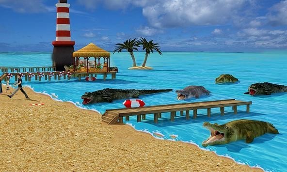 鳄鱼生存狩猎模拟游戏安卓手机版  v1.0.1图1