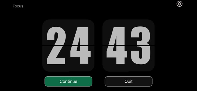 一个黑色全屏的计时器app图2