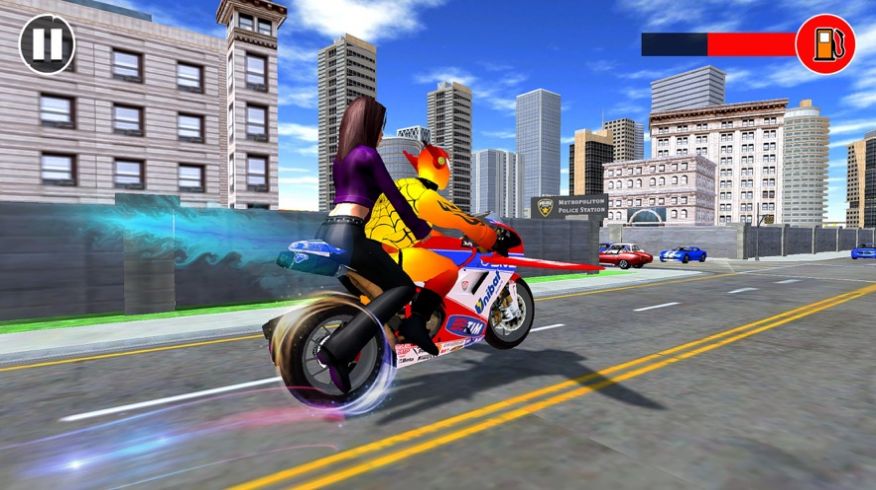 蜘蛛英雄自行车飞行游戏图3