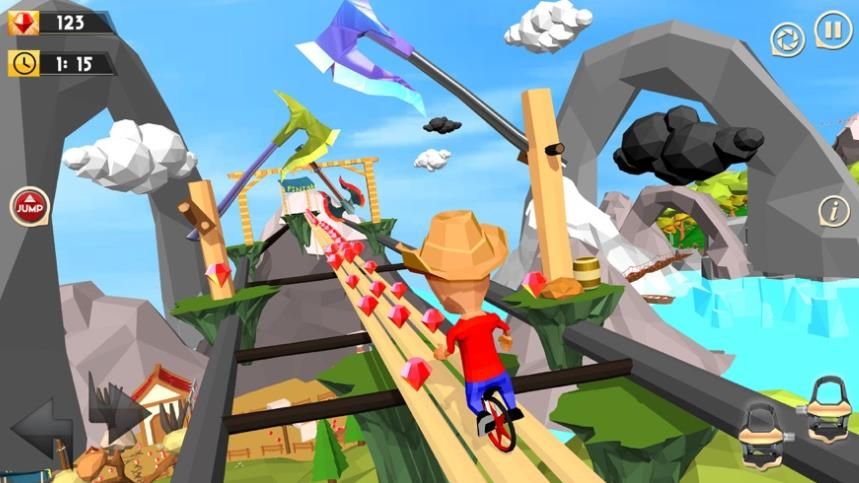 独轮车骑行游戏安卓中文版（One Wheel Cycle Simulator ）  v1.0图2