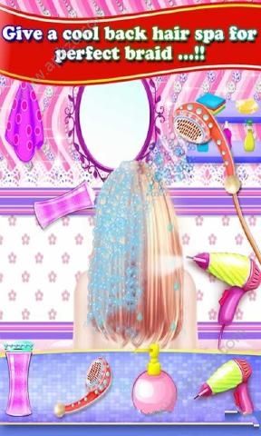 时尚女孩辫子发型沙龙安卓版图2