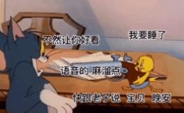 我要睡了快跟老子说宝贝晚安语音的麻溜点不然让你好看表情包高清无水印分享  v1.0图1