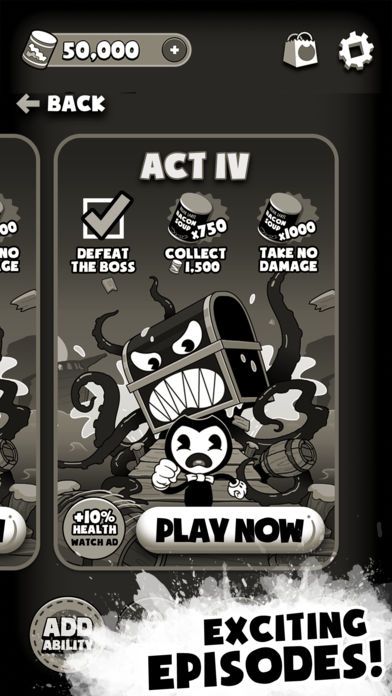 梦魇奔跑中的班迪安卓游戏中文版（Bendy in Nightmare Run）图片1