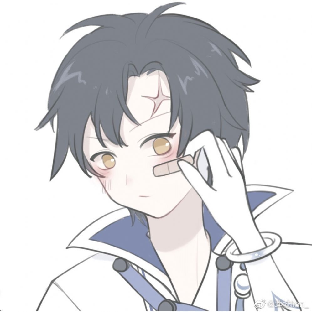 西施曜情侣头像接头图3