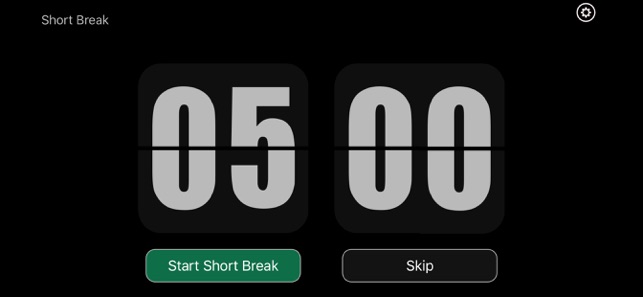 一个黑色全屏的计时器app图3