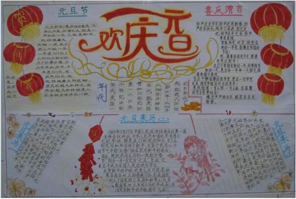 2021元旦手抄报简单又漂亮图4