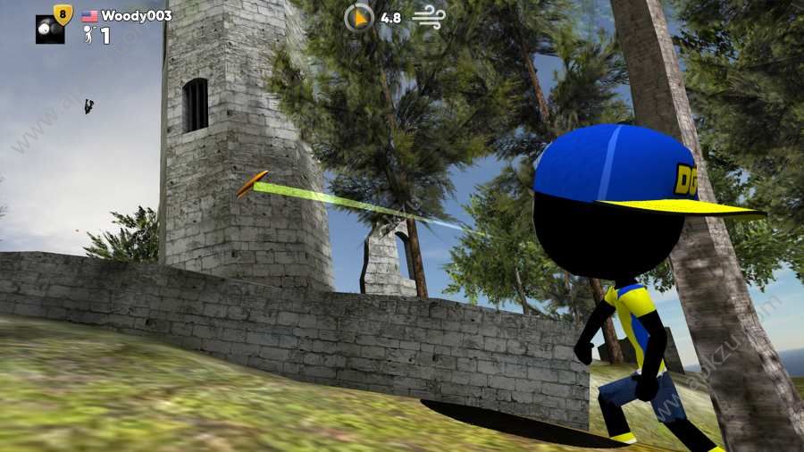 火柴人飞盘高尔夫之战游戏下载安卓版  v1.0.1图4