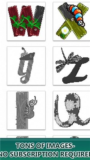 字母像素填色图1