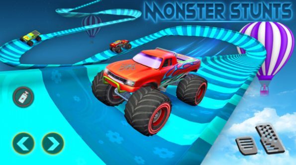 怪兽车特技挑战塞金币安卓版  v1.0图1