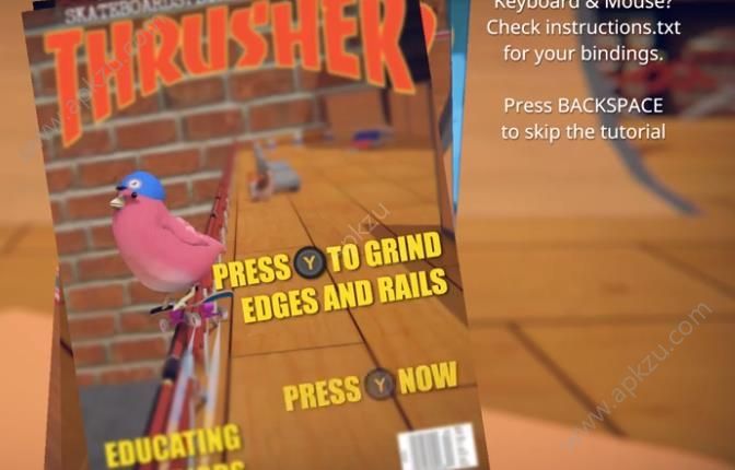 鲤鱼ACE滑板小鸟手机游戏中文版（Skate BIRD）  v1.0图1