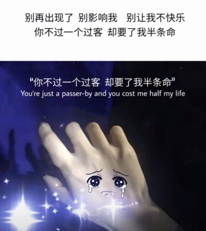 你不过是个过客却要了我半条命朋友圈配图图2