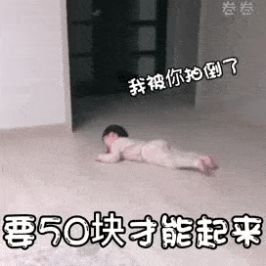 我被你拍到了要50块才能起来表情包图1