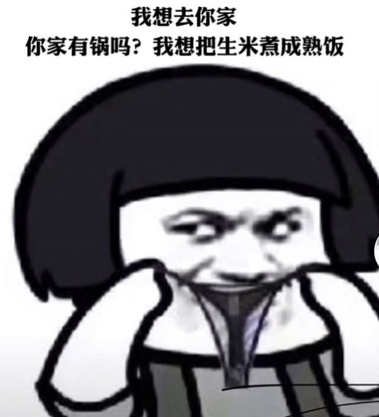你家有锅吗,我想去你家,和你生米煮成熟饭表情包图3