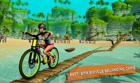 自行车水上平衡赛游戏图1